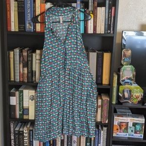 Multicolor Tree Print Dress